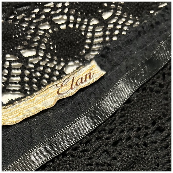NWOT Elan Anthropology, Black Mesh, Ribbon Detail Semi Sheer Boho Top / Cover Up - Picture 10 of 10